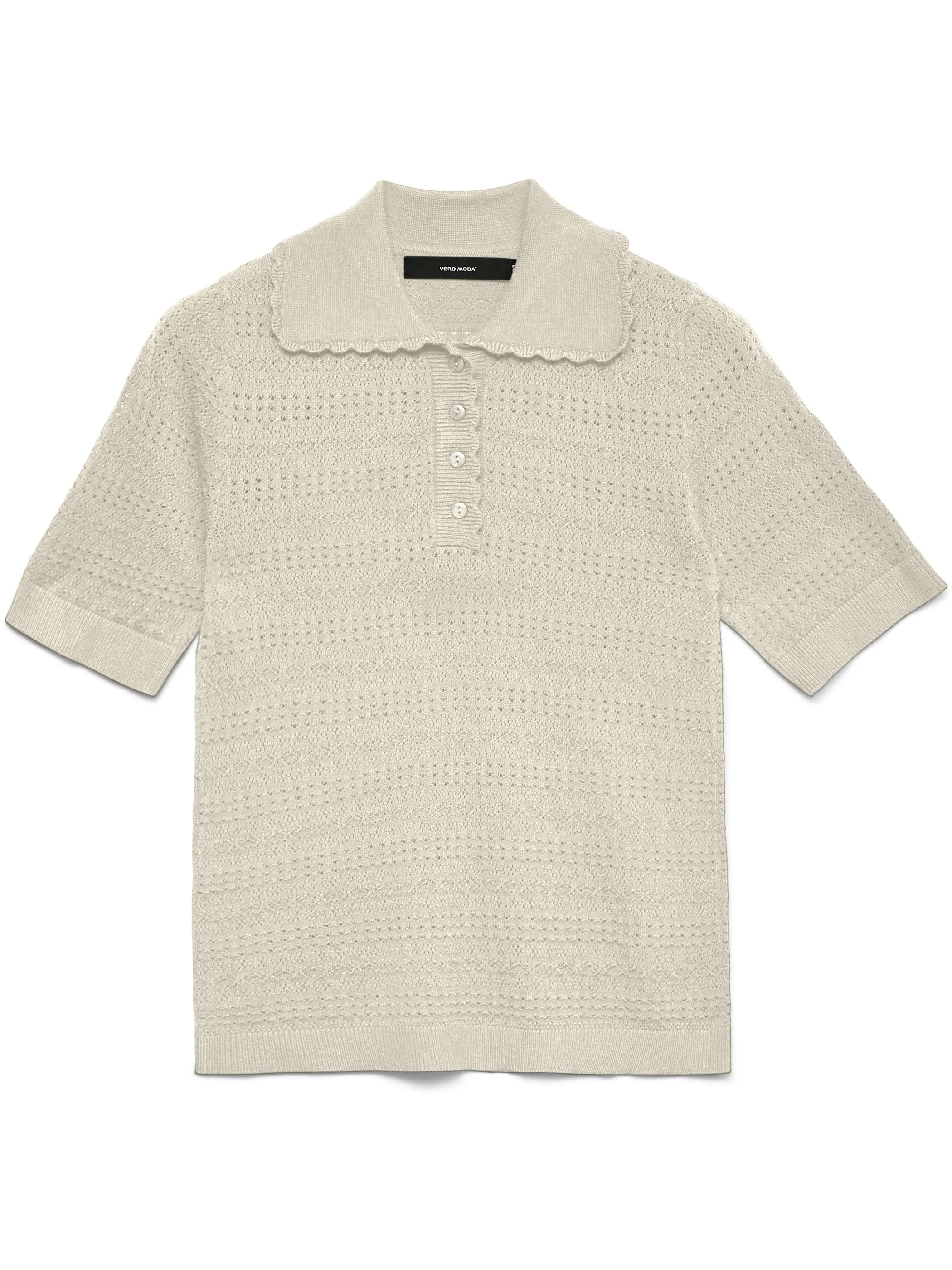 Vero Moda 10340101 VMLIMONE SS SCALLOP P Beige 922157 222913 1